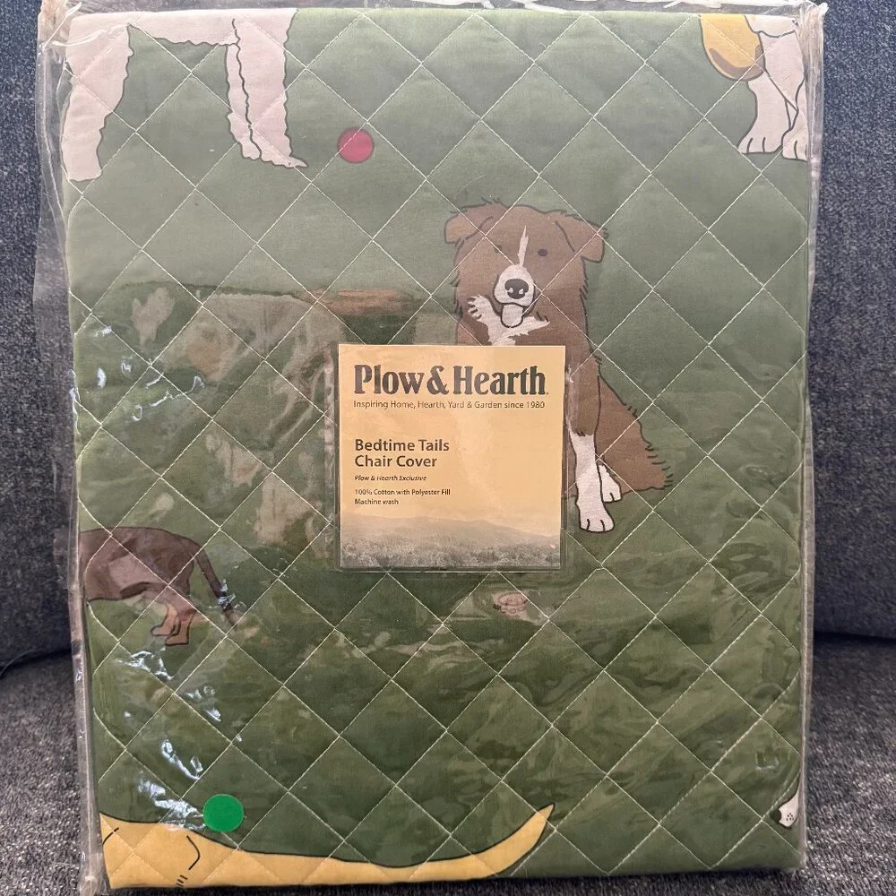 Plow & Hearth Reversible Quilted Chair Cover - 